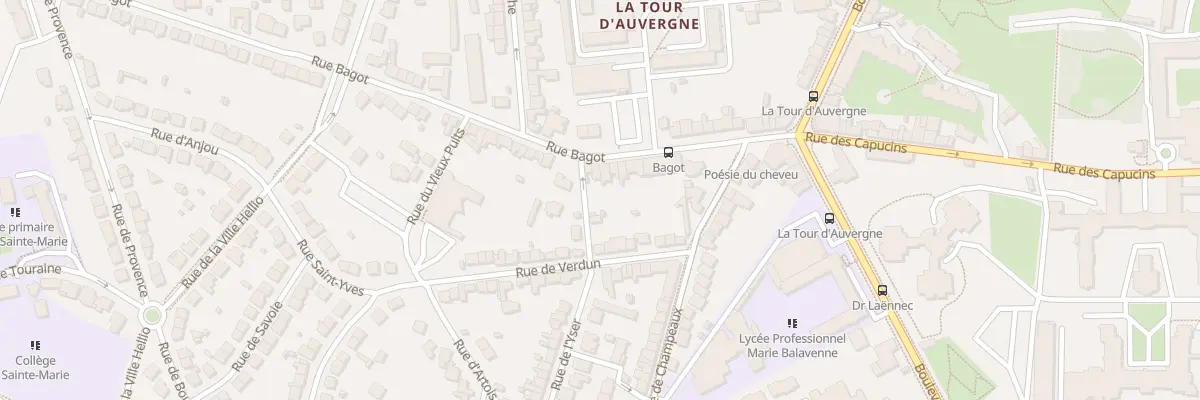 Plan du 19 Rue Bagot à Saint-Brieuc