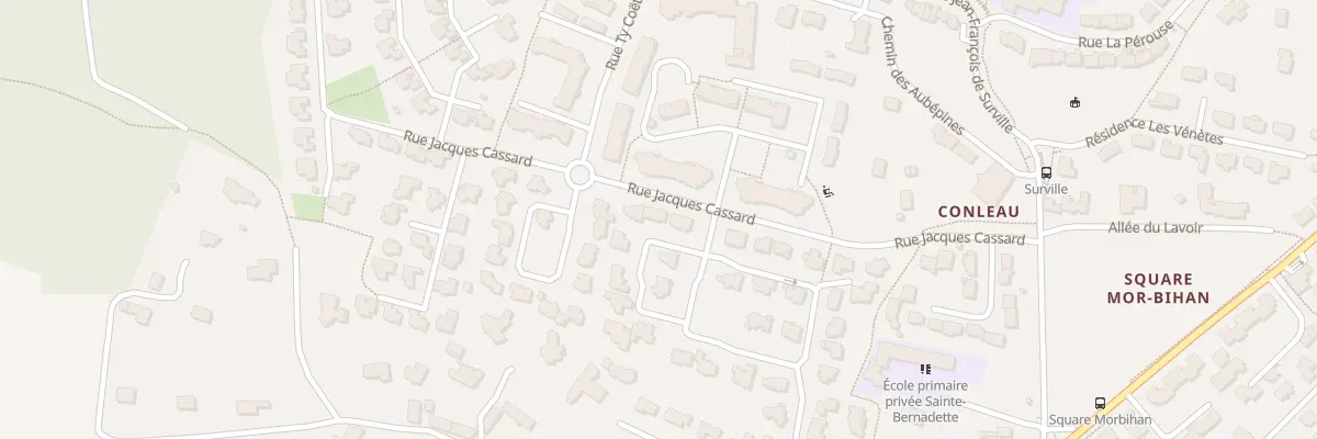 Plan du 4 All Jb Bouvet de Lozier à Vannes