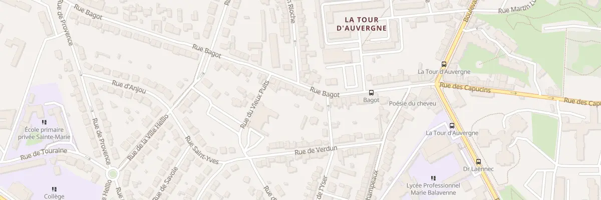 Plan du 33 Rue Bagot à Saint-Brieuc