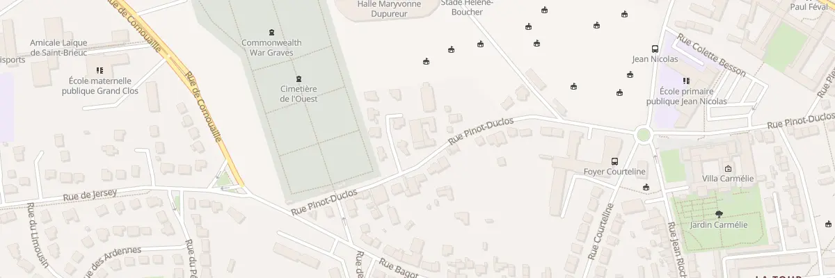 Plan du 92 Rue Pinot-Duclos à Saint-Brieuc