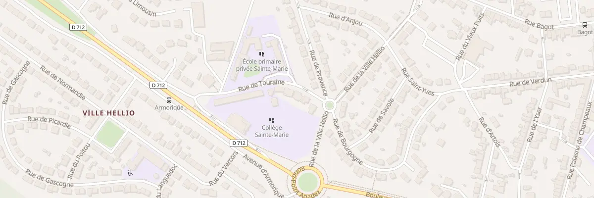 Plan du 5 Rue de Touraine à Saint-Brieuc