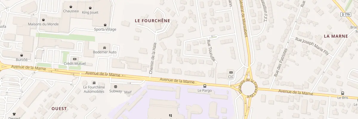 Plan du 10 Rue Abraham Duquesne à Vannes