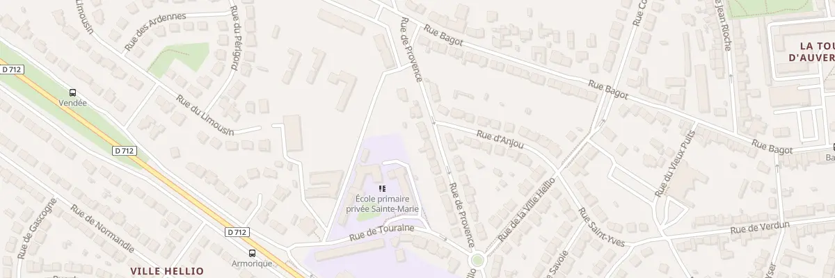 Plan du 23 Rue de Provence à Saint-Brieuc