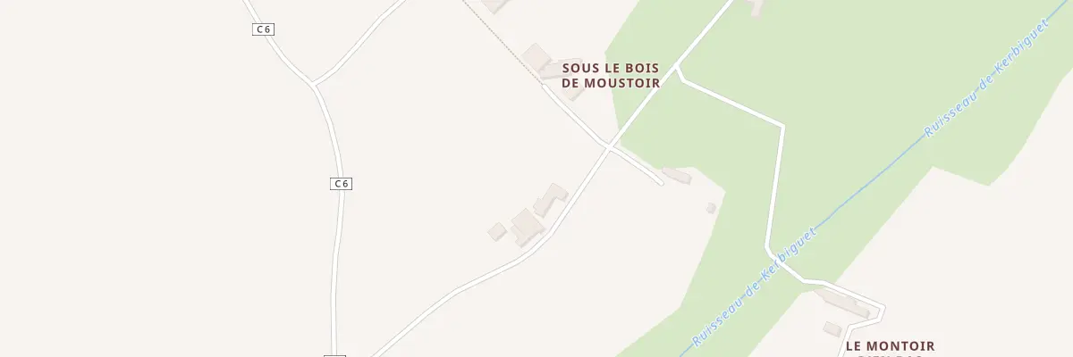 Plan du 1 Sous le Bois du Moustoir à Trévé