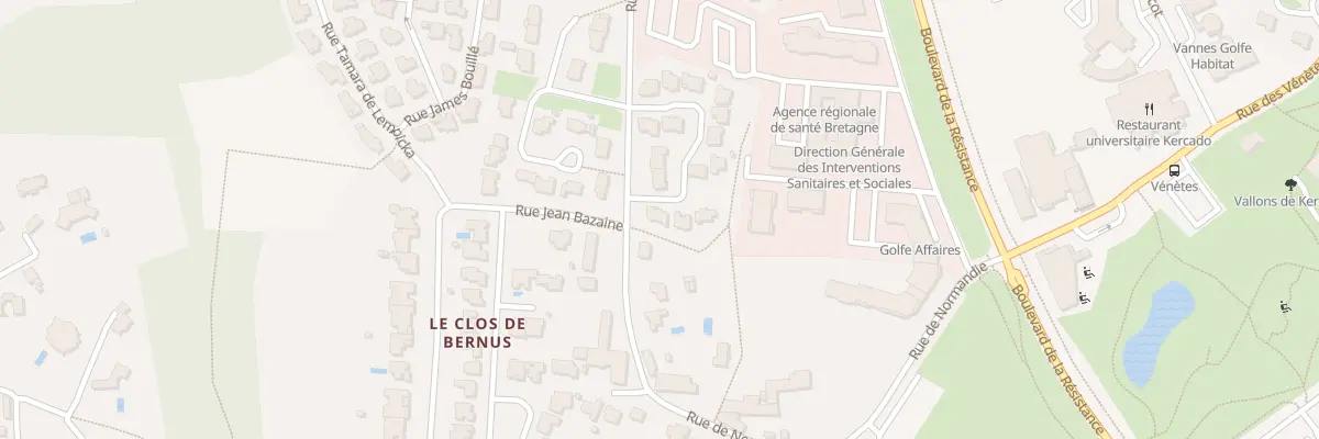 Plan du 21 All du Poitou à Vannes