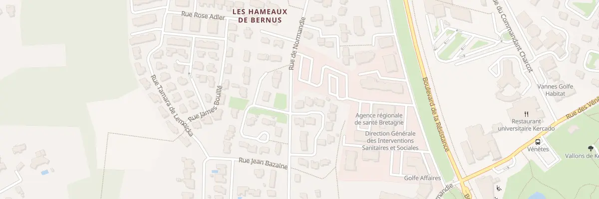 Plan du 1 All du Poitou à Vannes