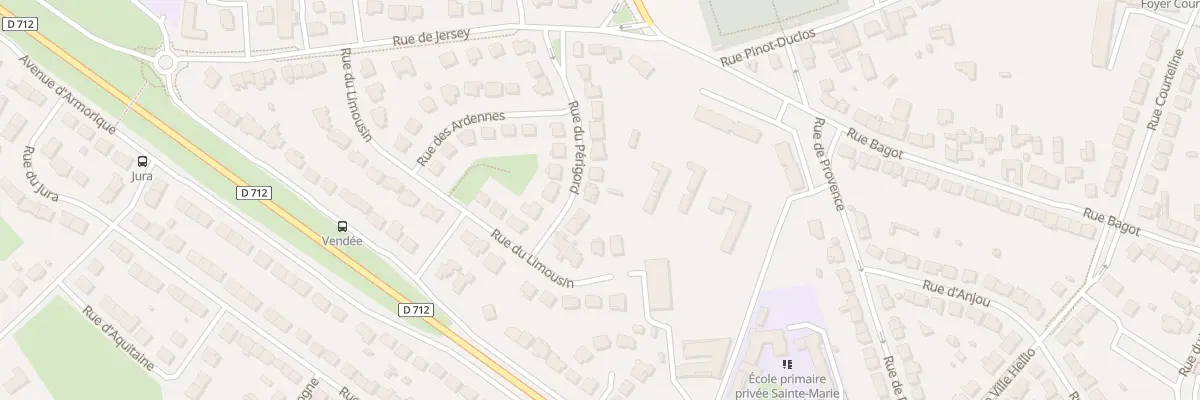Plan du 13 Rue du Périgord à Saint-Brieuc