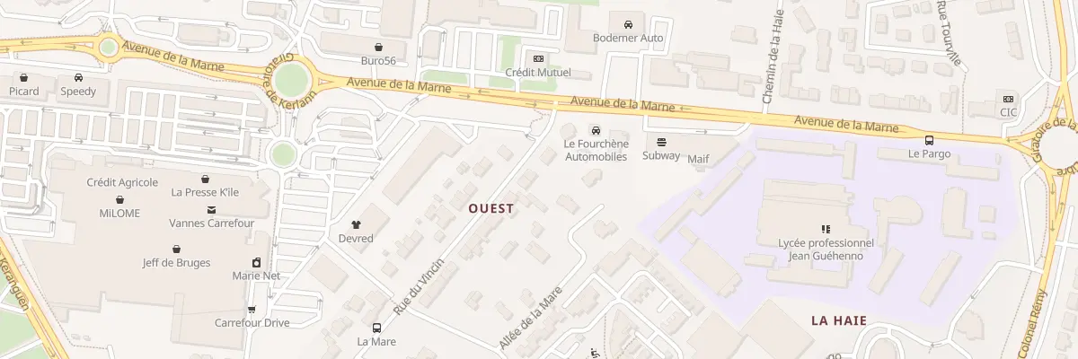 Plan du 5 Rue du Vincin à Vannes