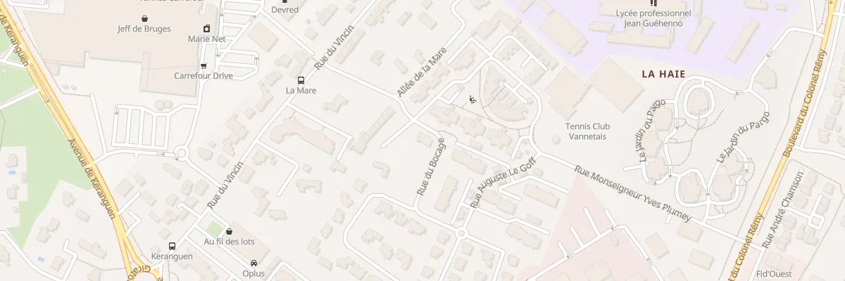 Plan du 31 Rue du Bocage à Vannes