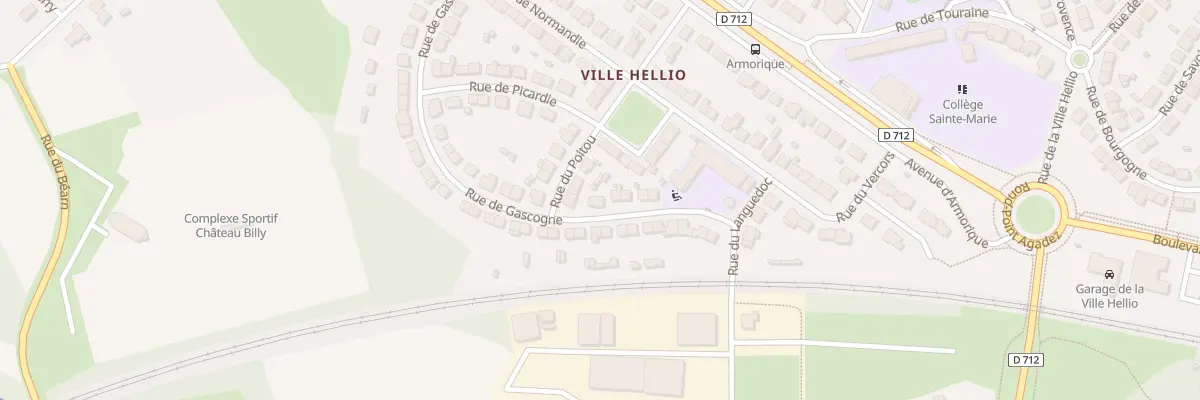 Plan du 12 Rue de Gascogne à Saint-Brieuc