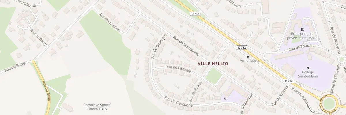 Plan du 12 Rue de Picardie à Saint-Brieuc