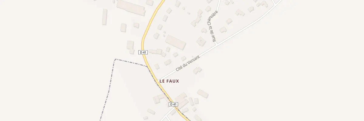 Plan du 5 Le Faux à Trévé
