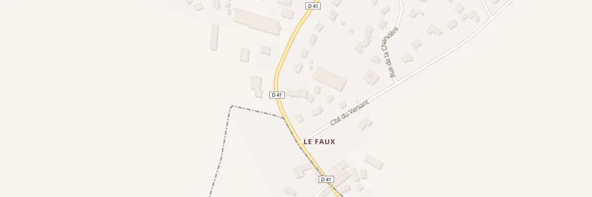Plan du 1 Le Faux à Trévé