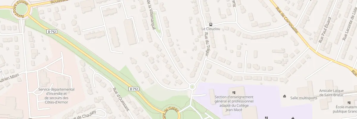 Plan du 33 Rue de La Villemarqué à Saint-Brieuc
