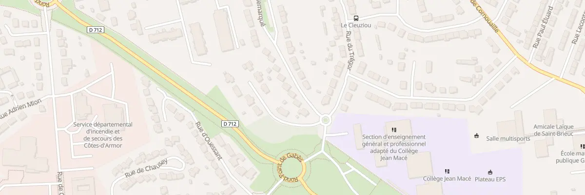 Plan du 34 Rue de La Villemarqué à Saint-Brieuc