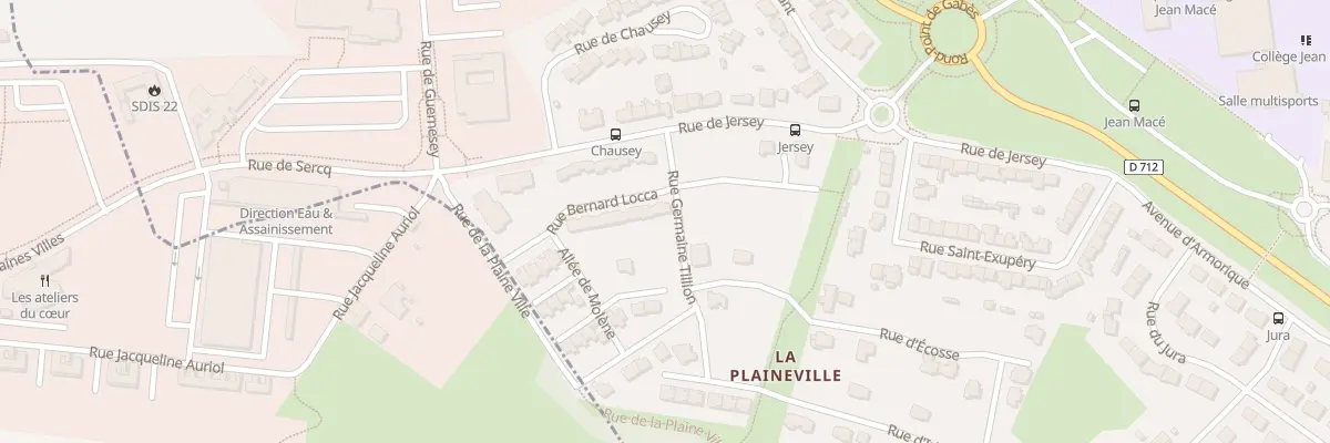 Plan du 21 Rue Bernard Locca à Saint-Brieuc