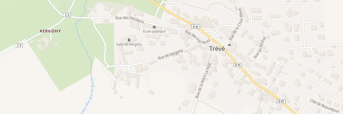 Plan du 5 Rue de Kergohy à Trévé