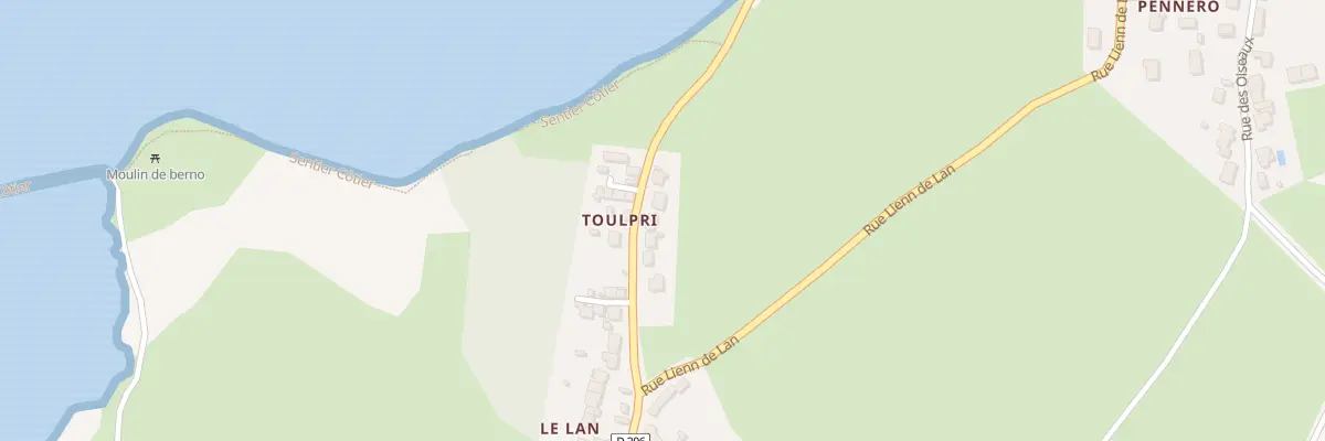 Plan de Toulprix à Île-d’Arz