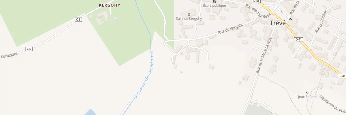 Plan du 15 Rue de Kergohy à Trévé