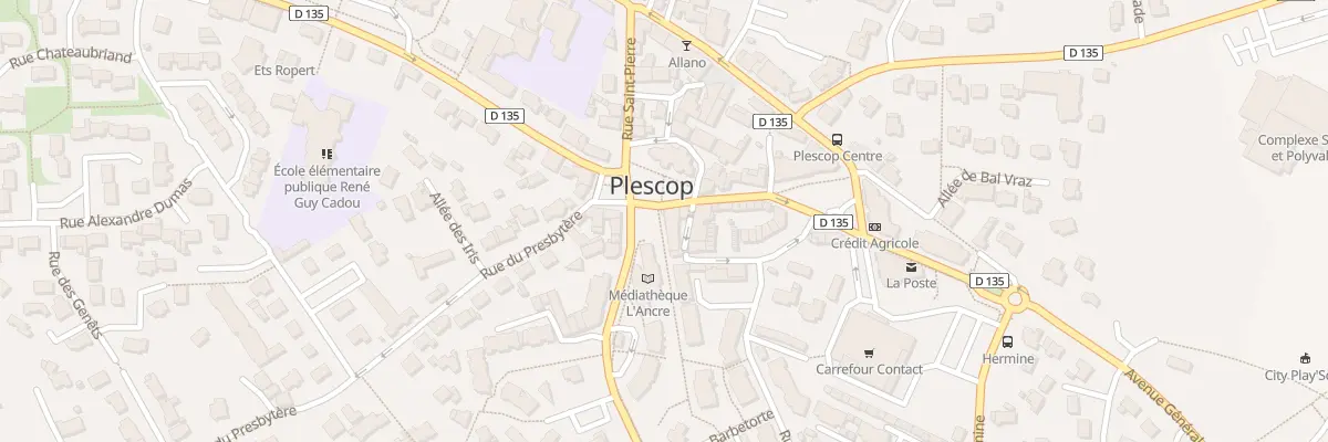 Plan du 1 Pl de l’Eglise à Plescop