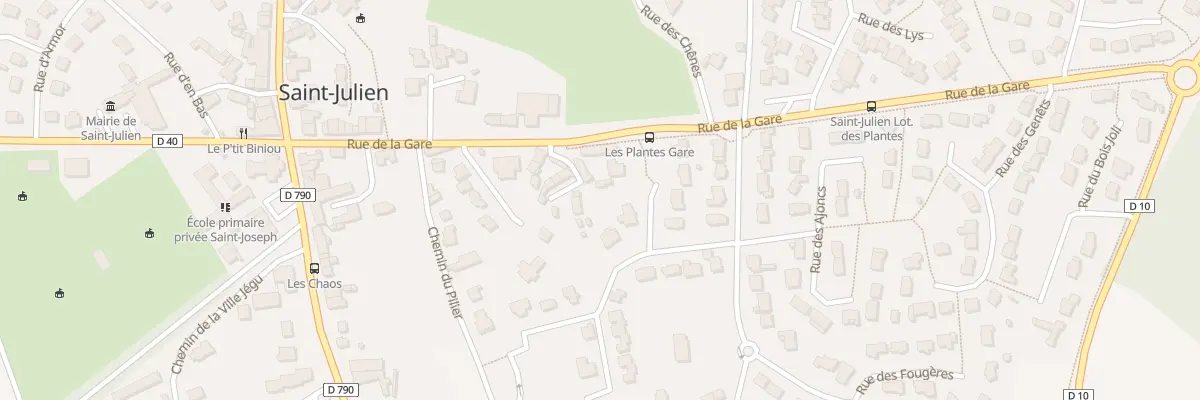Plan du 13 Rue de la Gare à Saint-Julien