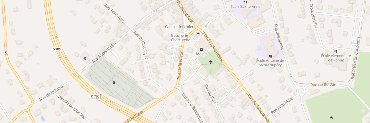 Plan du 3 Rue de la Poste à Pordic