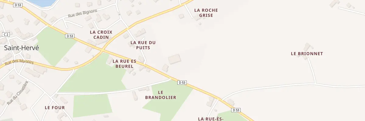 Plan du 5103 Les Rues Es Beurel à Saint-Hervé