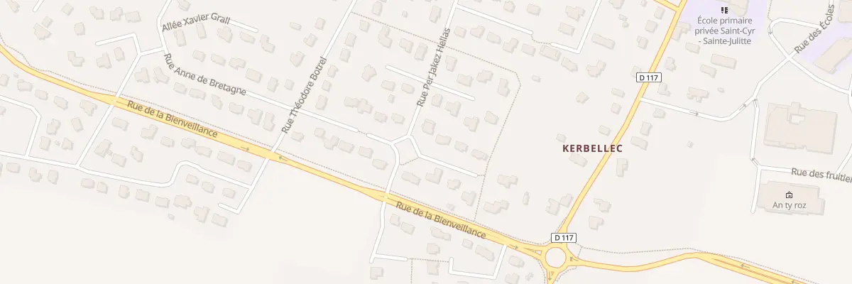 Plan du 15 Rue Per Jackez Helias à Moréac
