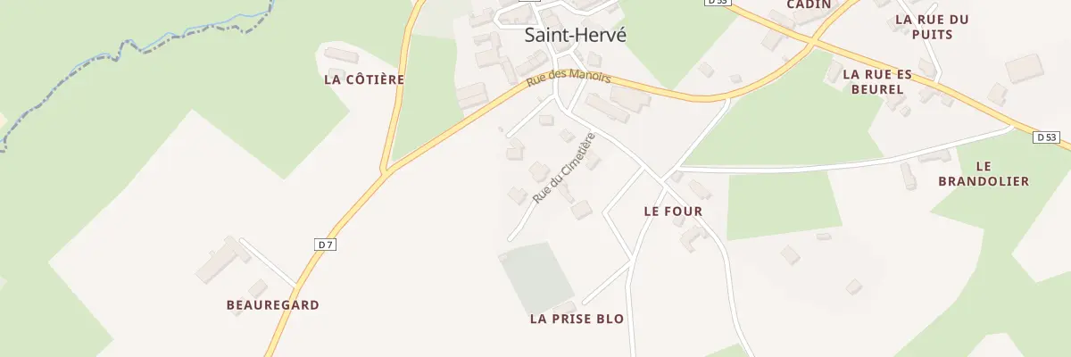 Plan du 2 Rue du cimetière à Saint-Hervé