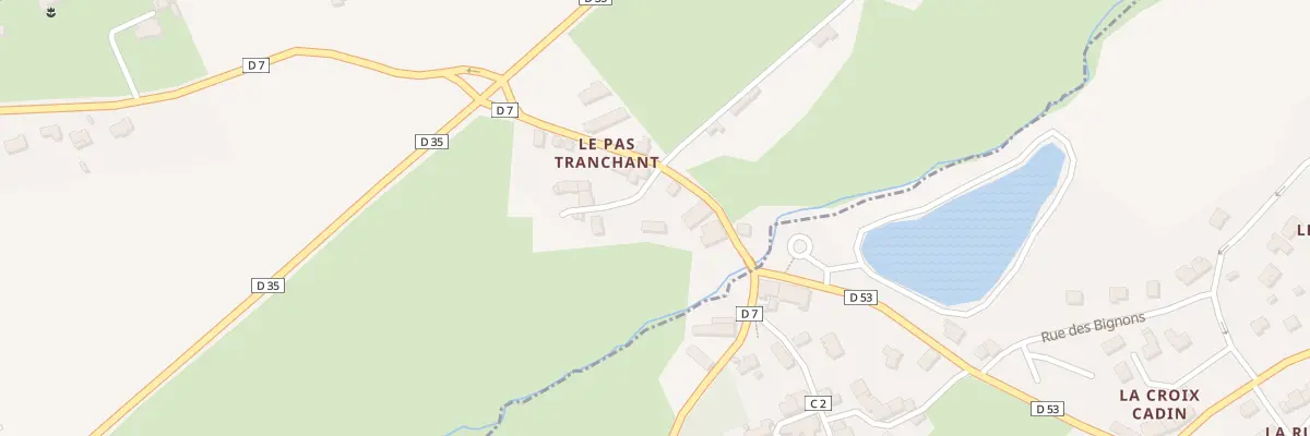 Plan du 5080 Le Pas Tranchant à Uzel