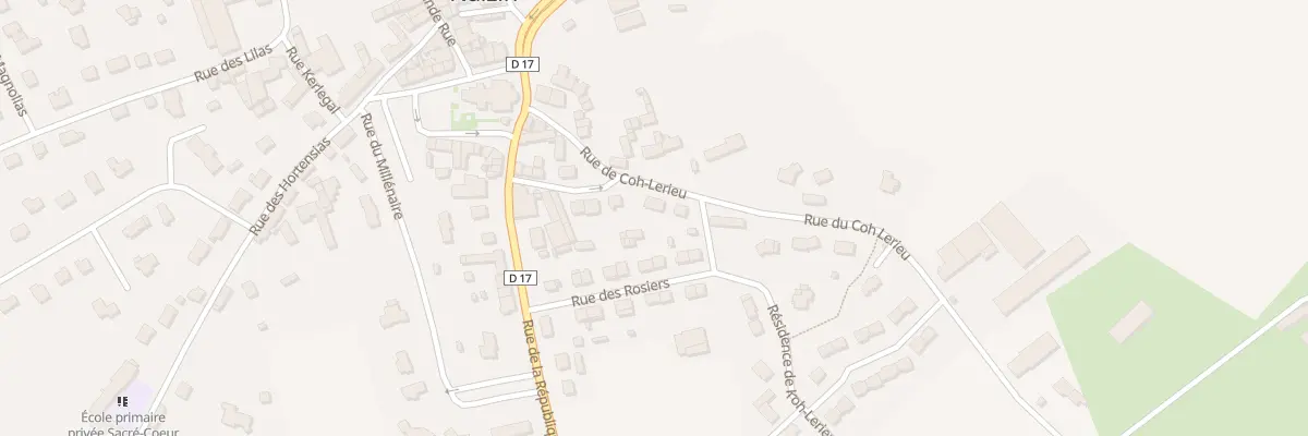 Plan du 6 Rue de Coh-Lerieu à Évellys