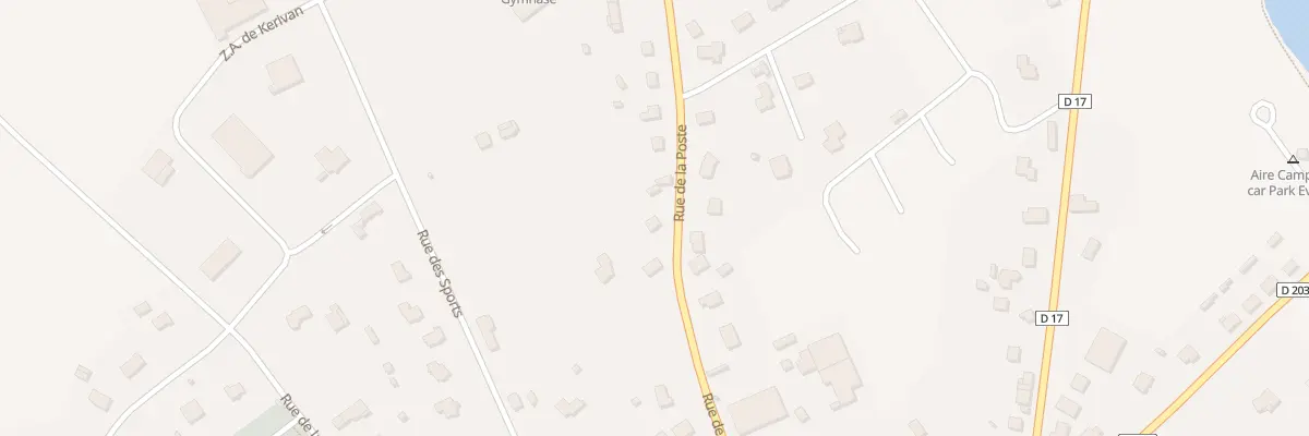 Plan du 19 Rue de la Poste (Naizin) à Évellys