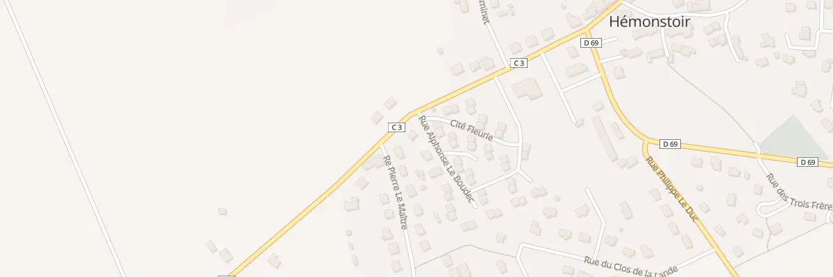 Plan du 2 Rue Alphonse le Boudec à Hémonstoir