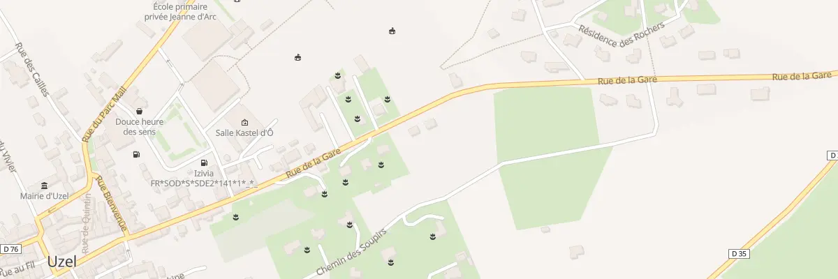 Plan du 21 Rue de la Gare à Uzel
