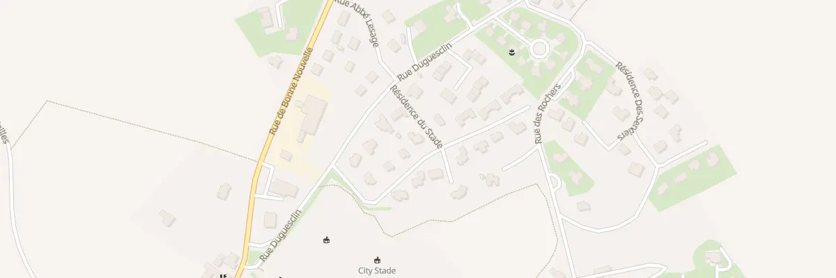 Plan du 7 Res du Stade à Uzel