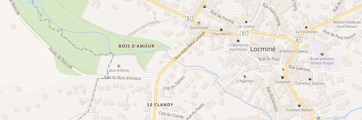 Plan du 3 Rue Alain Lesage à Locminé