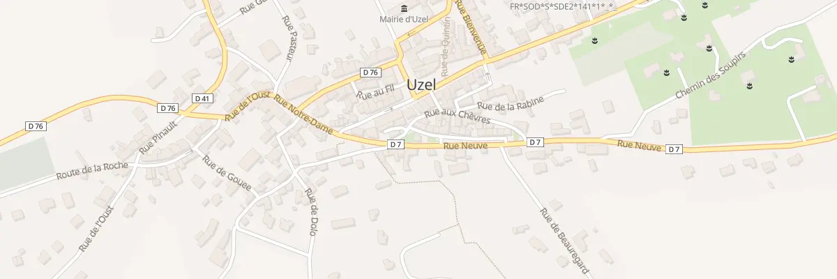 Plan du 2 Rue Neuve à Uzel