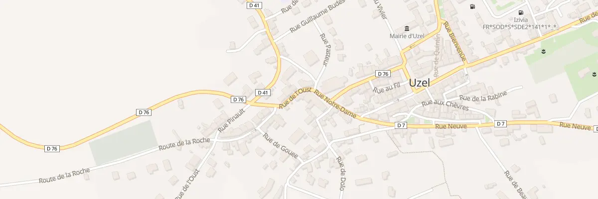 Plan du 2 Rue de l’Oust à Uzel