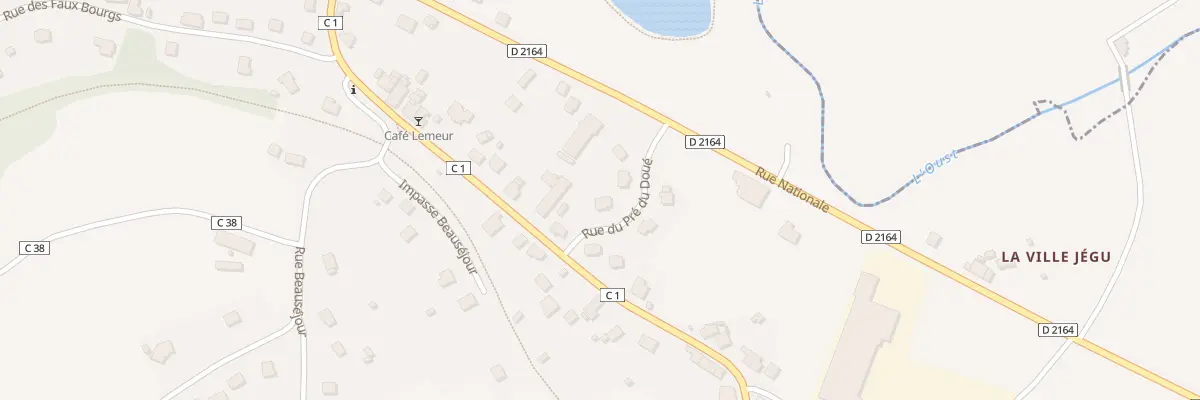 Plan du 1 Rue du Pré du Doué à Saint-Caradec