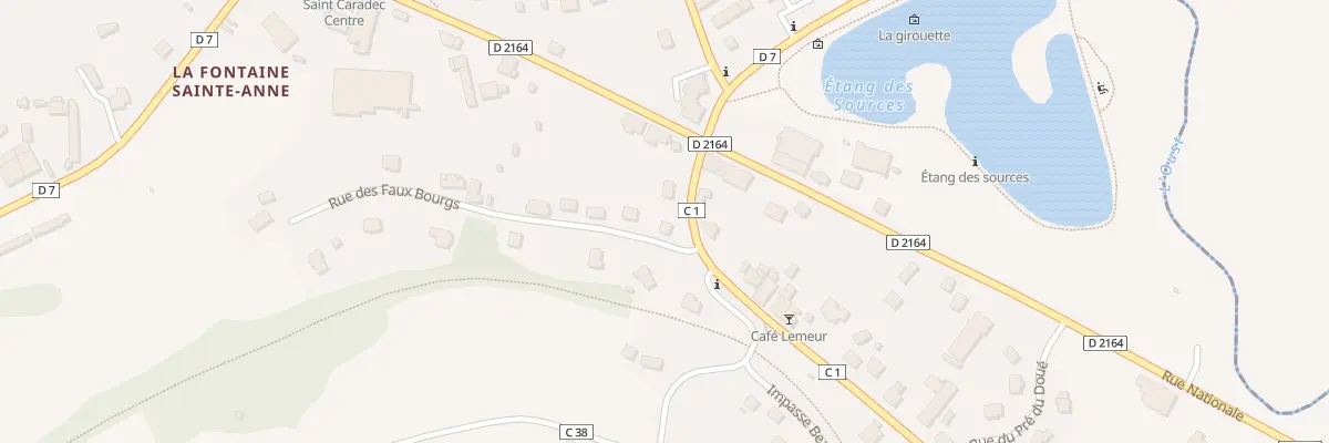 Plan du 2 Rue des Faux Bourgs à Saint-Caradec