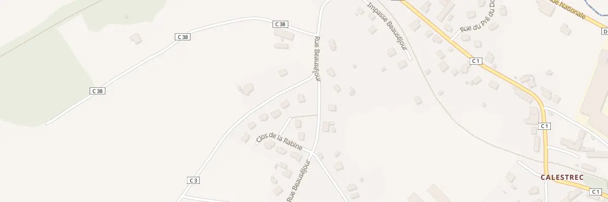Plan du 6 Rue de Beausejour à Saint-Caradec