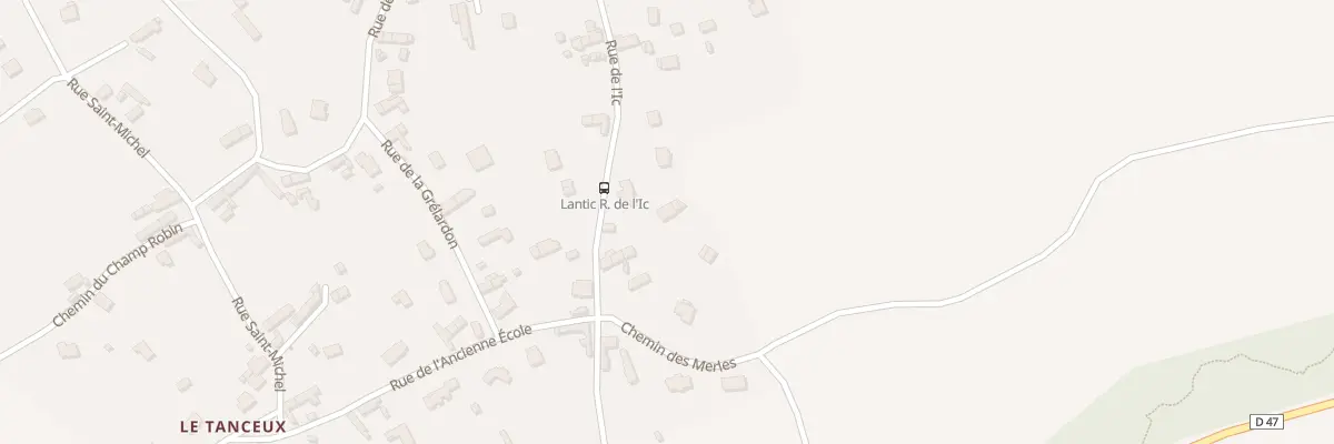 Plan du 1 Che des Merles à Lantic