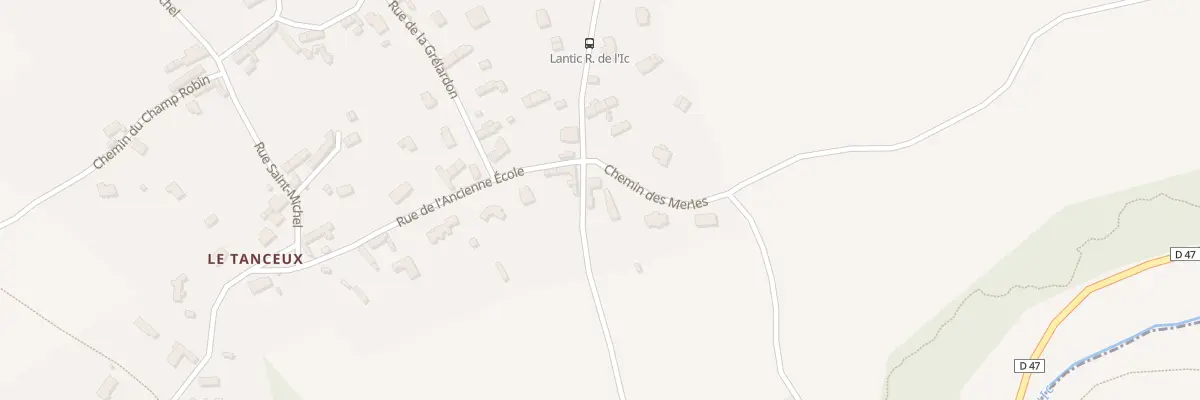 Plan du 2 Che des Merles à Lantic