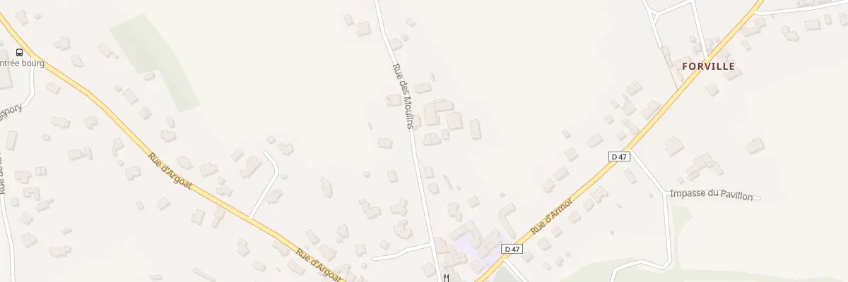 Plan du 14 Rue des Moulins à Trégomeur