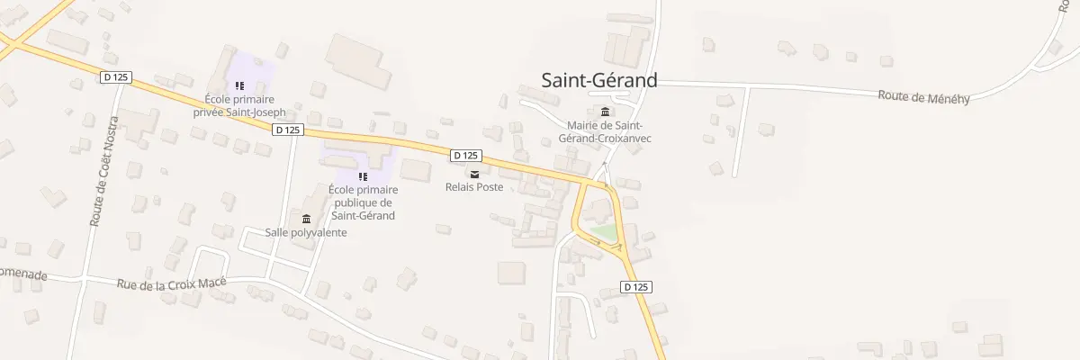 Plan du 2 Pl de l’Eglise Saint Gerand à Saint-Gérand-Croixanvec