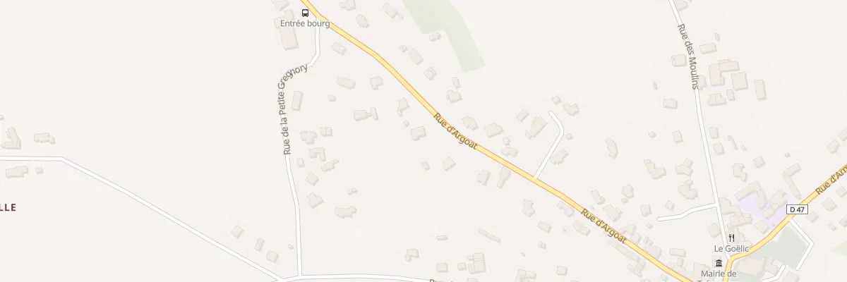 Plan du 25 Rue d’Argoat à Trégomeur