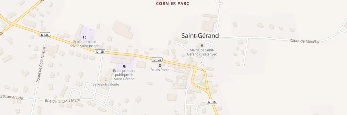 Plan du 8 Rue des Ecoles à Saint-Gérand-Croixanvec