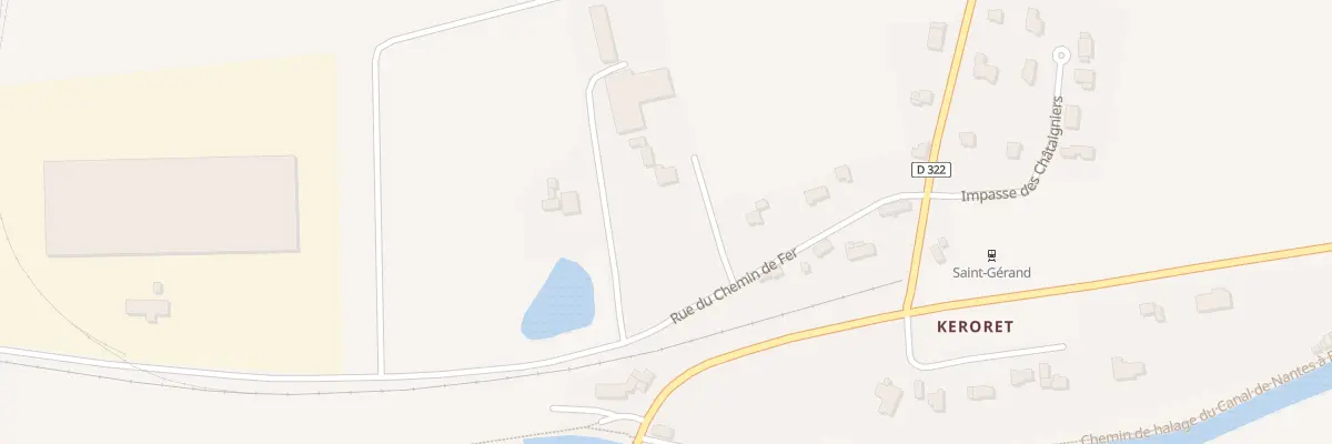 Plan du 8 Rue du Chemin de Fer à Saint-Gérand-Croixanvec