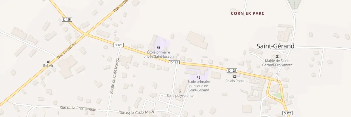Plan du 22 Rue des Ecoles à Saint-Gérand-Croixanvec
