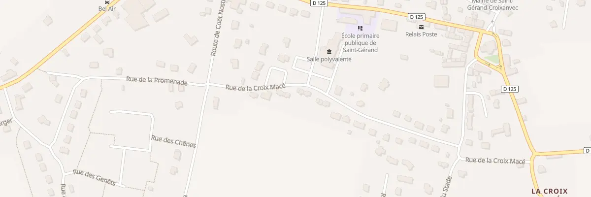 Plan du 33 Rue de la Croix Macé à Saint-Gérand-Croixanvec